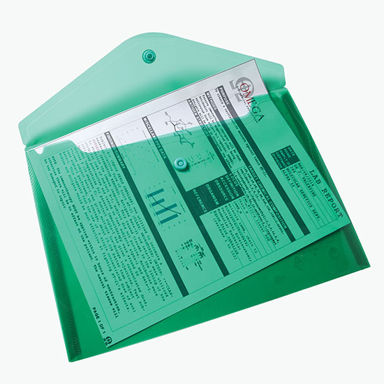 Translucent Poly Document Envelope with Snap Closure - Blank - 7 x 9 3/4