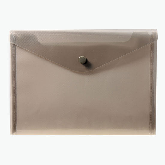 Translucent Poly Document Envelope with Snap Closure - Blank - 7 x 9 3/4