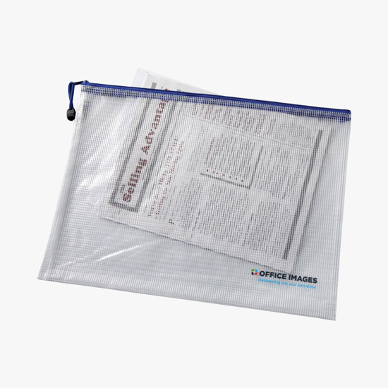 Large PolyWeave Zippered Pouch - Printed