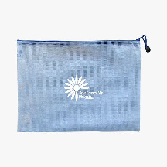 Medium PolyWeave Zippered Pouch - One-Color Imprint