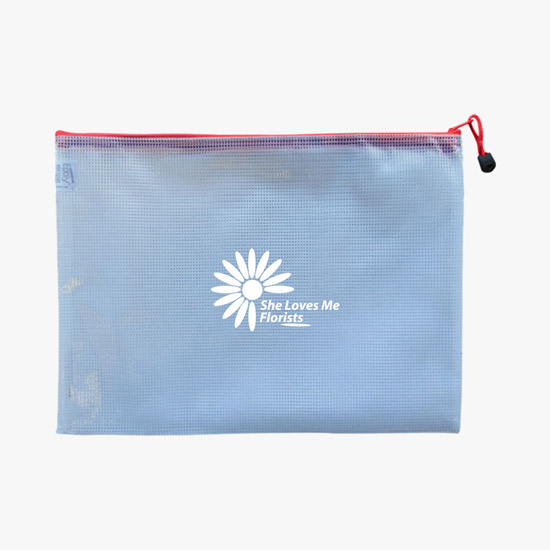 Medium PolyWeave Zippered Pouch - One-Color Imprint