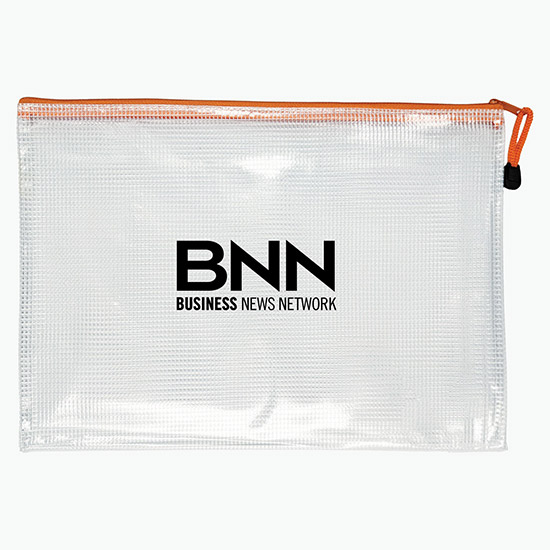 Medium PolyWeave Zippered Pouch - One-Color Imprint