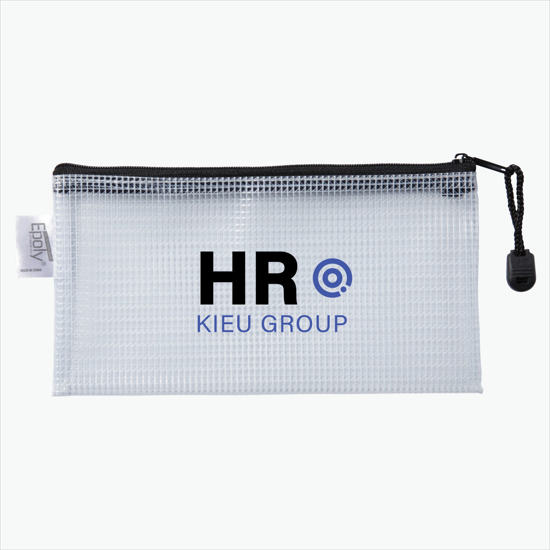 Small PolyWeave Zippered Pouch - Multi-Color Imprint
