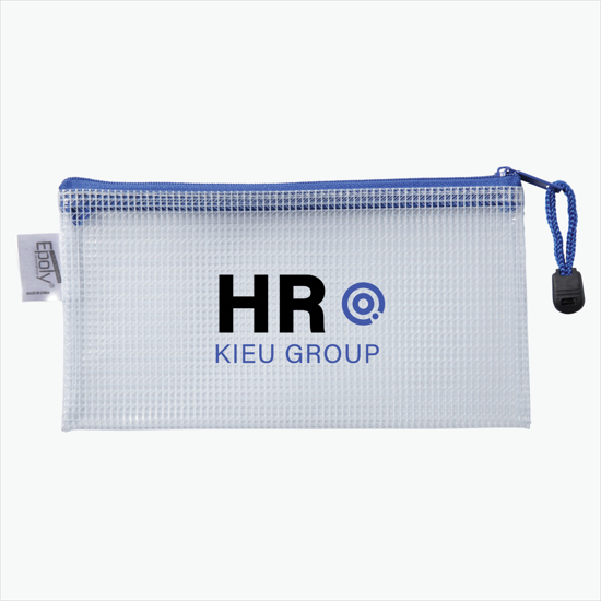 Small PolyWeave Zippered Pouch - Multi-Color Imprint