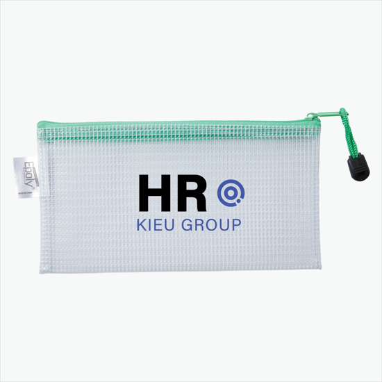 Small PolyWeave Zippered Pouch - Multi-Color Imprint