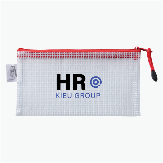 Small PolyWeave Zippered Pouch - Multi-Color Imprint