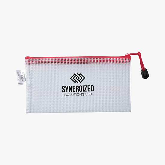Small PolyWeave Zippered Pouch - One-Color Imprint