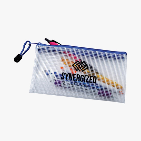 Small PolyWeave Zippered Pouch - One-Color Imprint
