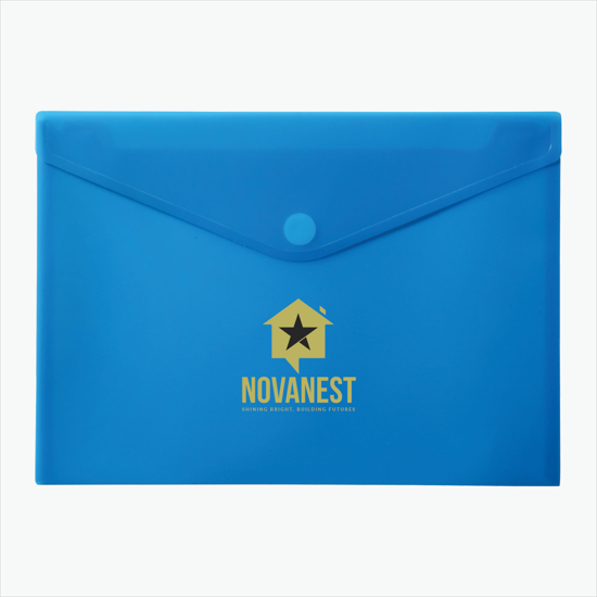 Vivid Colors Velcro® Closure Portfolio - Multi-Color Imprint
