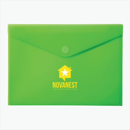 Vivid Colors Velcro® Closure Portfolio - Multi-Color Imprint
