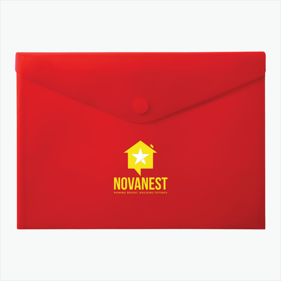 Vivid Colors Velcro® Closure Portfolio - Multi-Color Imprint