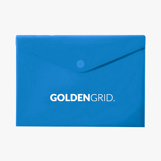 Vivid Colors Velcro® Closure Portfolio - One-Color Imprint