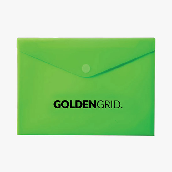Vivid Colors Velcro® Closure Portfolio - One-Color Imprint
