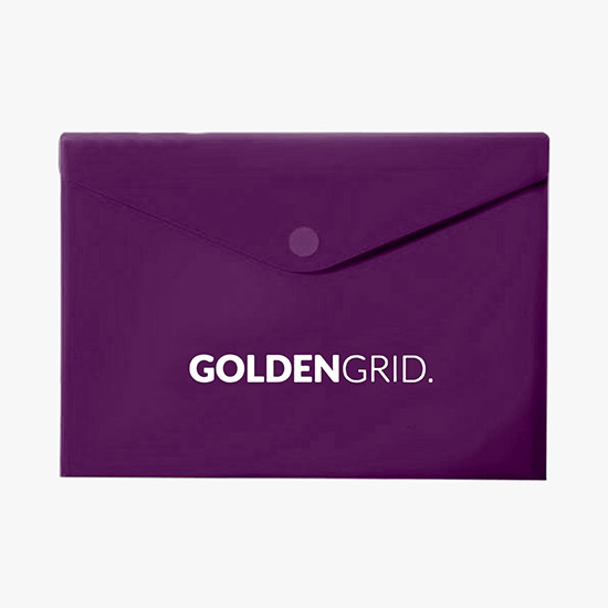 Vivid Colors Velcro® Closure Portfolio - One-Color Imprint