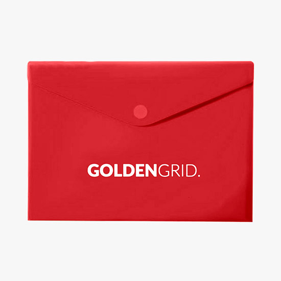 Vivid Colors Velcro® Closure Portfolio - One-Color Imprint