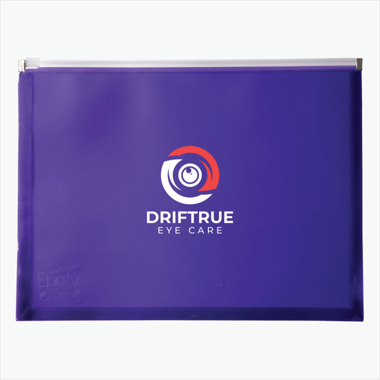 Poly Zip Envelope with Gusset - Multi-Color Imprint