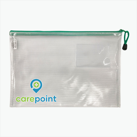 PolyWeave Zippered Document Pouch - Multi-Color Imprint