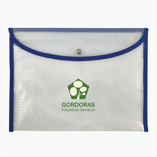 PolyWeave Medium Snap Document Pouch - Multi-Color Imprint