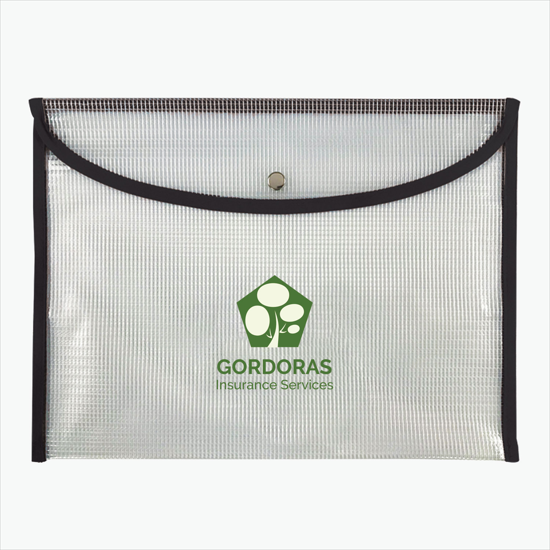 PolyWeave Medium Snap Document Pouch - Multi-Color Imprint