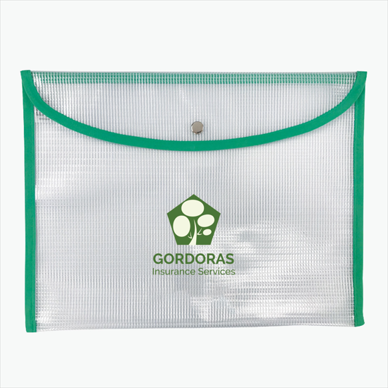 PolyWeave Medium Snap Document Pouch - Multi-Color Imprint