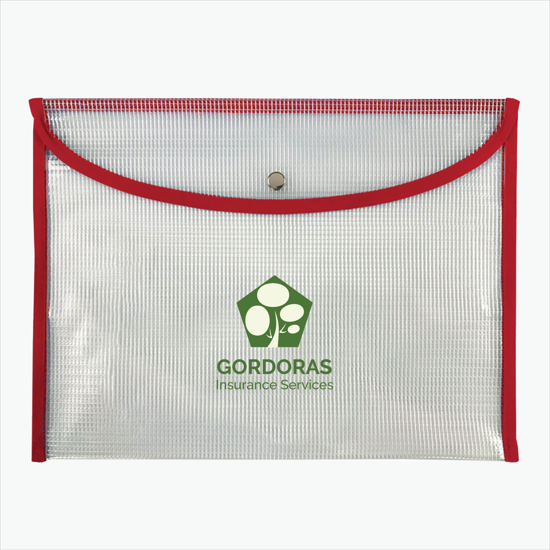 PolyWeave Medium Snap Document Pouch - Multi-Color Imprint