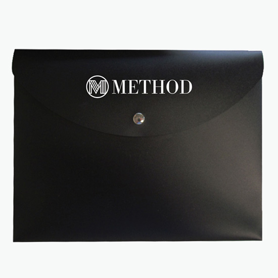 2 Document Case with Magnetic Closure - One Color Imprint
