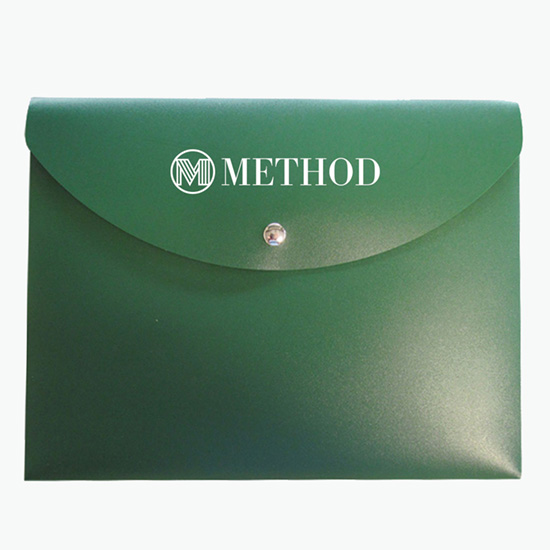 2 Document Case with Magnetic Closure - One Color Imprint