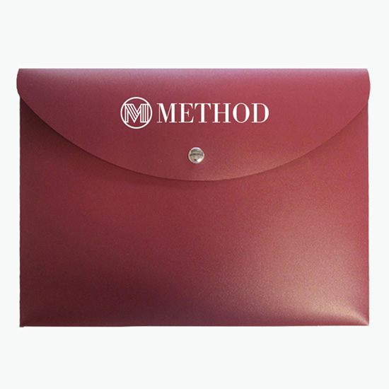 2 Document Case with Magnetic Closure - One Color Imprint