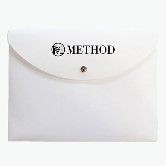 2 Document Case with Magnetic Closure - One Color Imprint