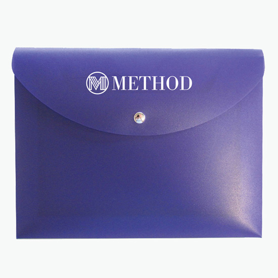 2 Document Case with Magnetic Closure - One Color Imprint