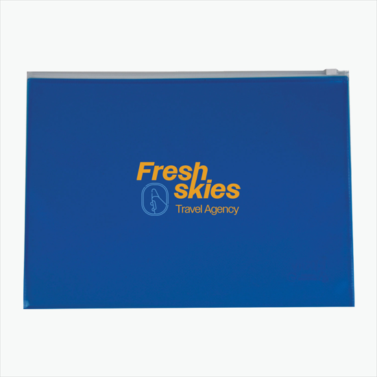 Large Zippered Envelope - Multi-Color Imprint