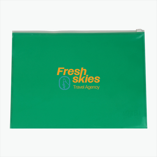 Large Zippered Envelope - Multi-Color Imprint