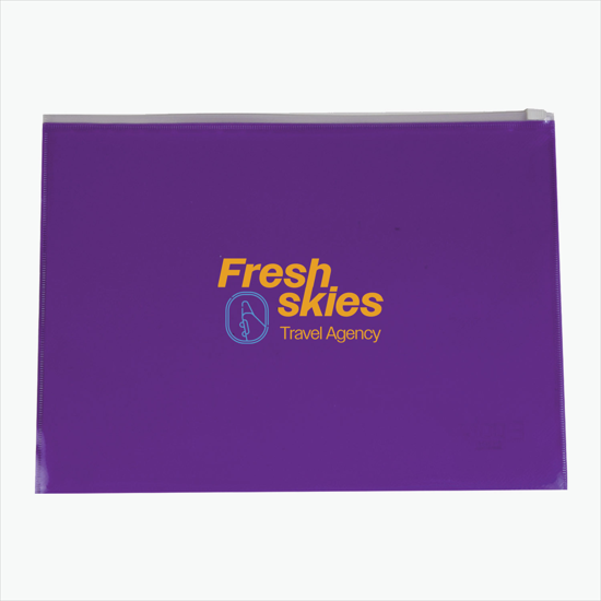 Large Zippered Envelope - Multi-Color Imprint