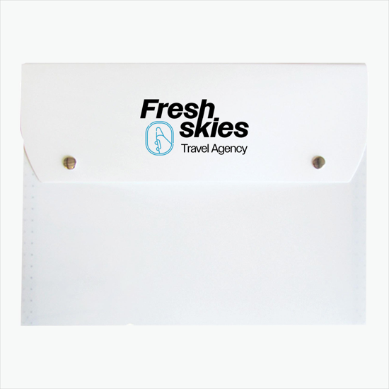 Translucent Snap Carry Case with 6-Pocket File - Multi-Color Imprint