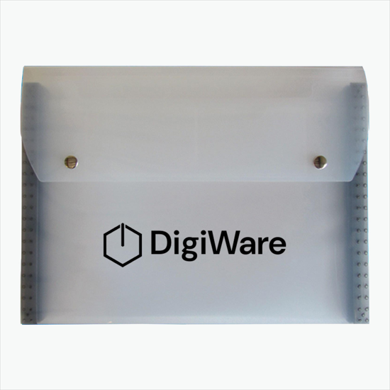 Translucent Snap Carry Case with 6-Pocket File - One-Color Imprint