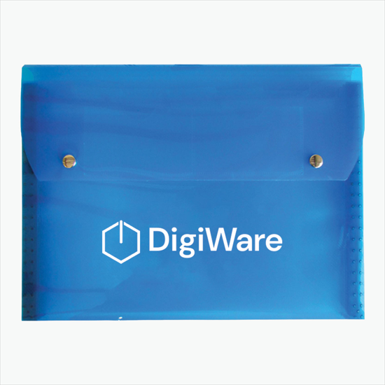 Translucent Snap Carry Case with 6-Pocket File - One-Color Imprint