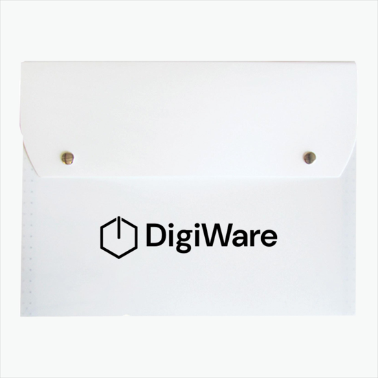 Translucent Snap Carry Case with 6-Pocket File - One-Color Imprint