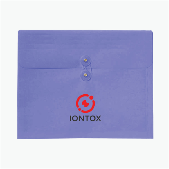 Gusseted Translucent Portfolio - Multi-Color Imprint