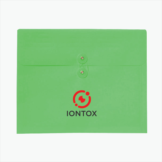 Gusseted Translucent Portfolio - Multi-Color Imprint
