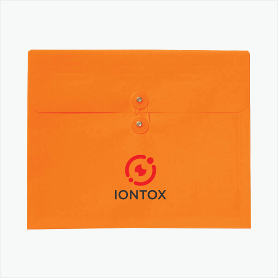 Gusseted Translucent Portfolio - Multi-Color Imprint