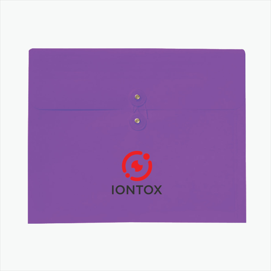 Gusseted Translucent Portfolio - Multi-Color Imprint