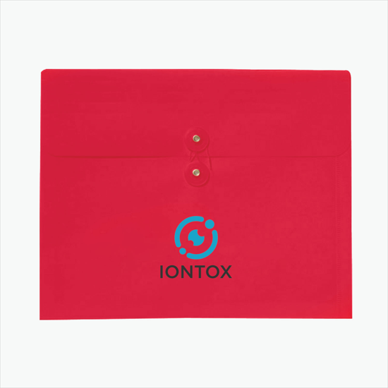 Gusseted Translucent Portfolio - Multi-Color Imprint