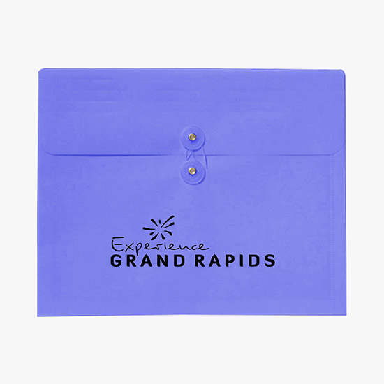 Gusseted Translucent Portfolio - One-Color Imprint