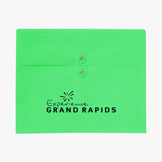 Gusseted Translucent Portfolio - One-Color Imprint