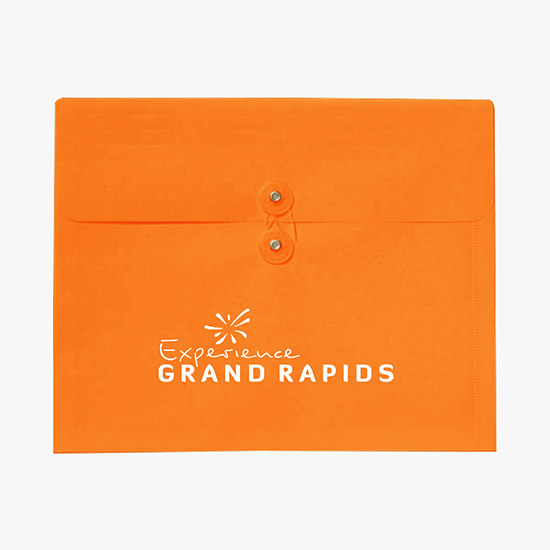 Gusseted Translucent Portfolio - One-Color Imprint