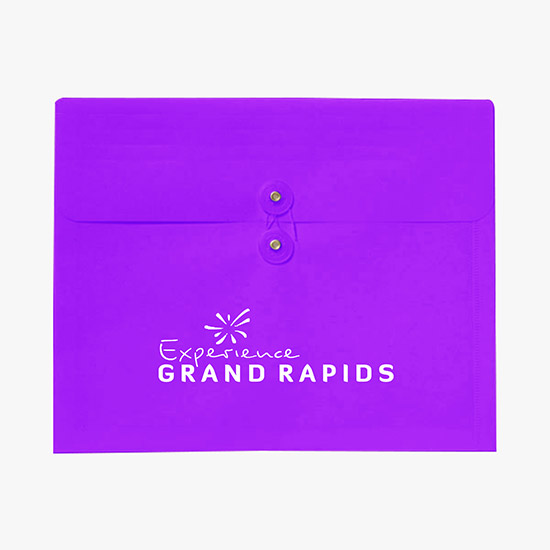 Gusseted Translucent Portfolio - One-Color Imprint