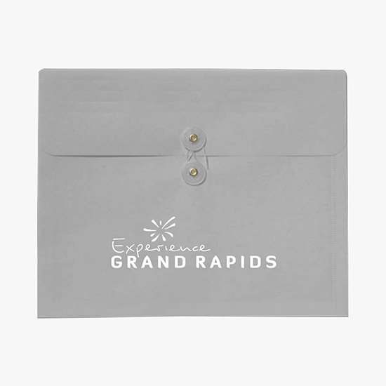 Gusseted Translucent Portfolio - One-Color Imprint