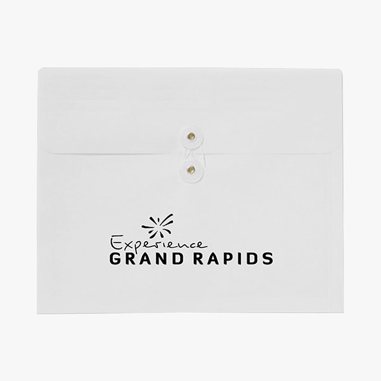 Gusseted Translucent Portfolio - One-Color Imprint