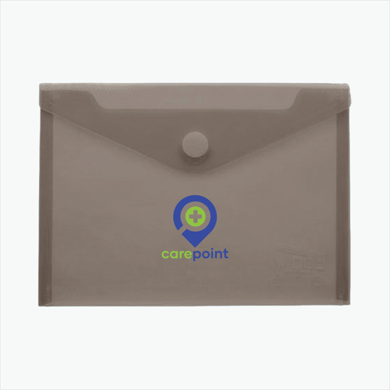 Translucent Poly Document Envelope with Velcro Closure - Multi-Color Imprint - 7 x 9 3/4