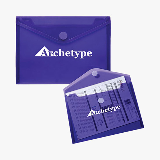 Translucent Poly Document Envelope with Velcro Closure - One-Color Imprint - 7 x 9 3/4